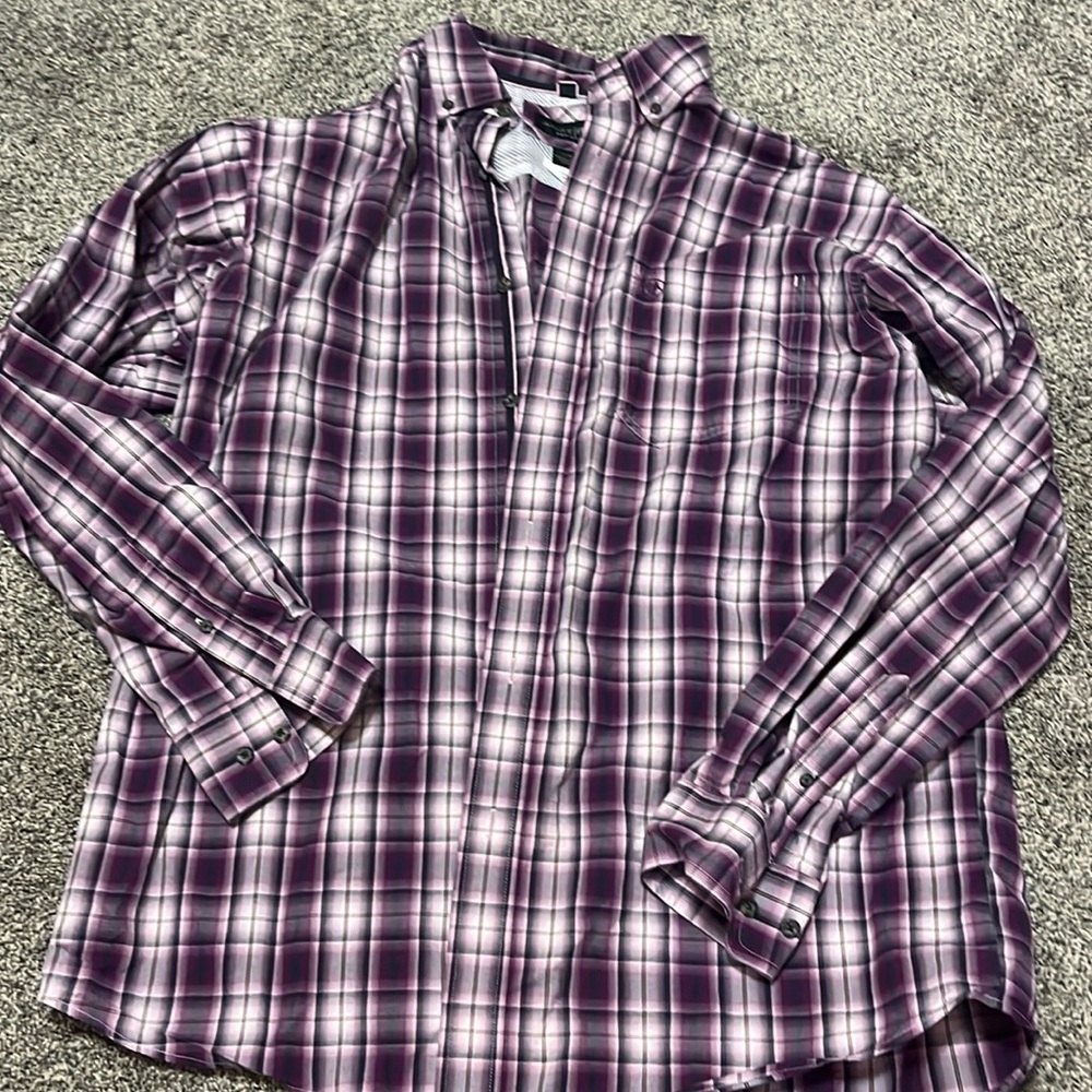 Ariat Pro Series Purple Plaid long sleeve
